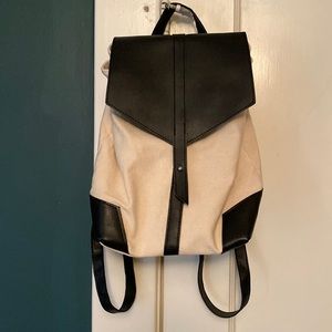 deux lux Demi Black Canvas Backpack